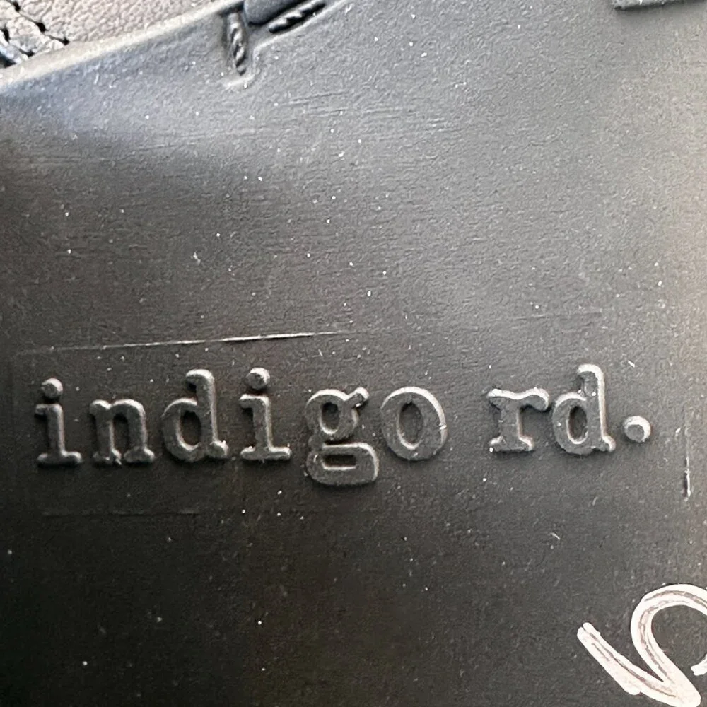 NWOT INDIGO BLACK WESTERN ANKLE WOMEN'S BOOT, INNER ZIP & STACKED HEEL 10 M